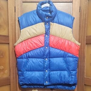 Vintage 70's Ski Daddle Blue Puffer Vest